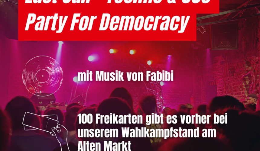 Anwendungsbeispiel Icon-4 Last Call – Techno & 90s – Party For Democracy